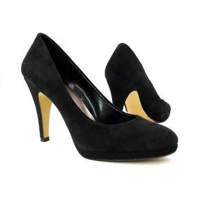 Women's Black Suede High Heel Shoes